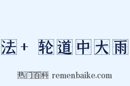 法+轮道中大雨是什么意思的图片